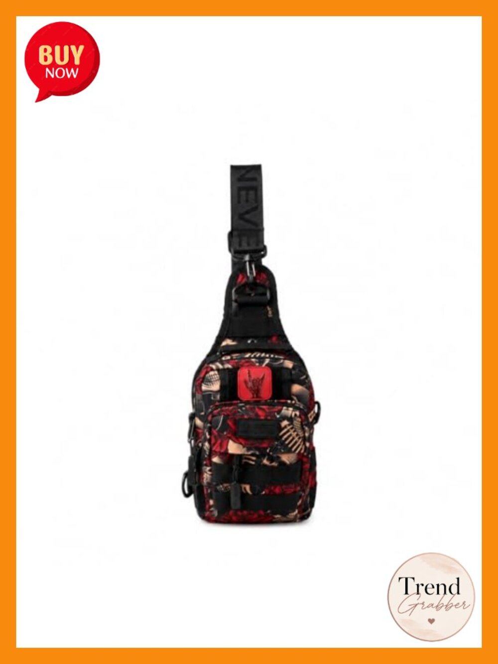 Water-Resistant Tactical Sling Bag Crossbody 4L with MOLLE Webbing
